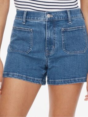 J.Crew Women's Utility-Pocket Shorts Medium Wash Denim